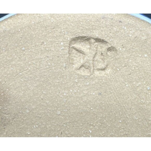 Art Studio Pottery BLUE & WHITE Glazed Butterfly/Firefly Mug Signed 12oz - Picture 7 of 9